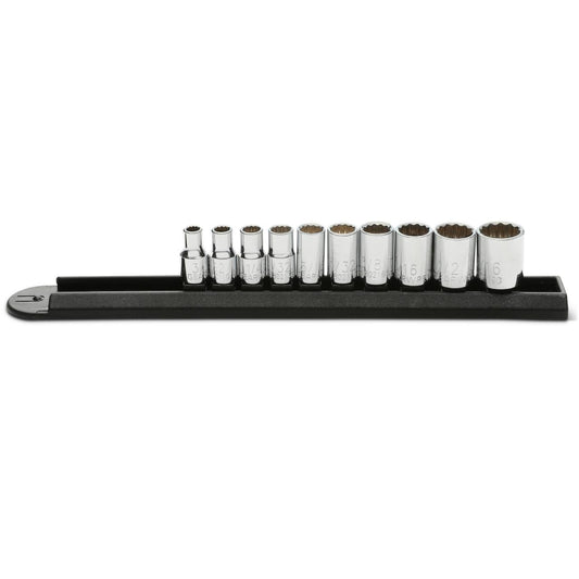 Gearwrench 80307D 10 Piece 1/4" Drive 12 Point Standard SAE Socket Set