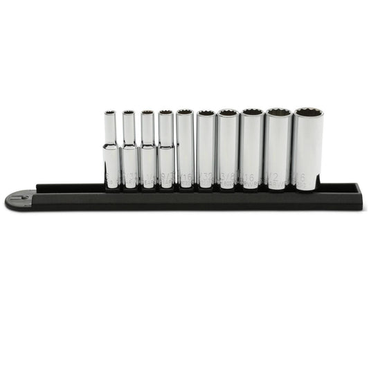 Gearwrench 80309D 10 Piece 1/4" Drive 12 Point Deep SAE Socket Set