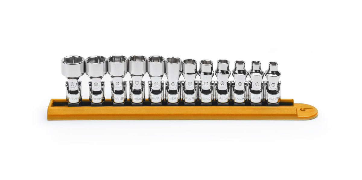Gearwrench 80311 12 Piece 1/4" Drive 6 Point Flex Metric Socket Set