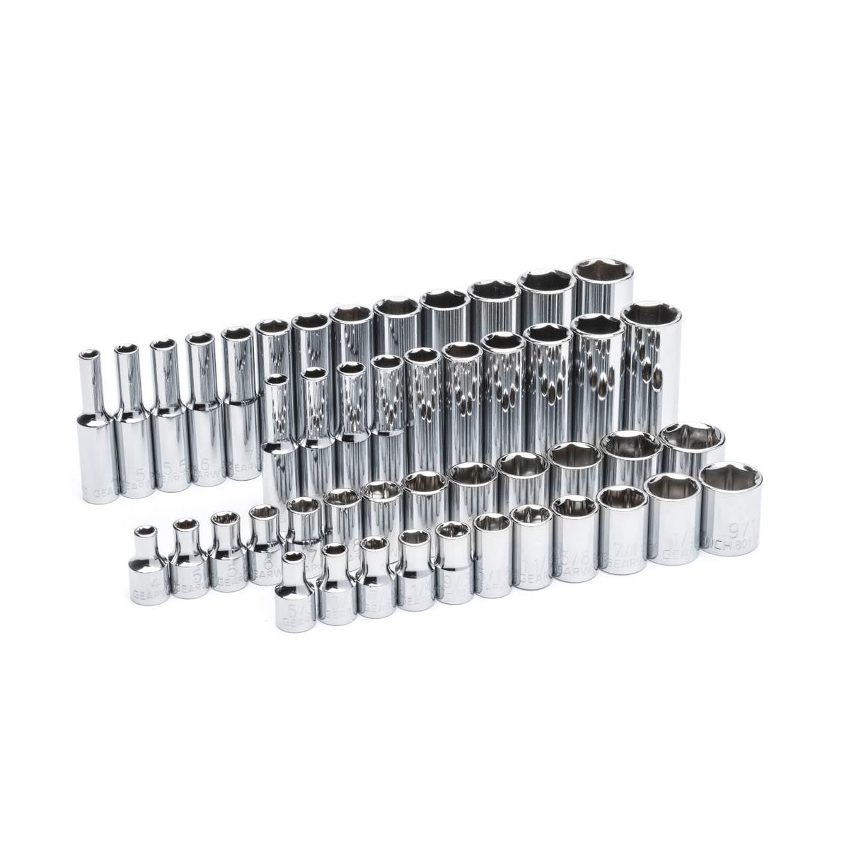 Gearwrench 80314D 47 Piece 1/4" Drive 6 Point Standard and Deep SAE/Metric Socket Set