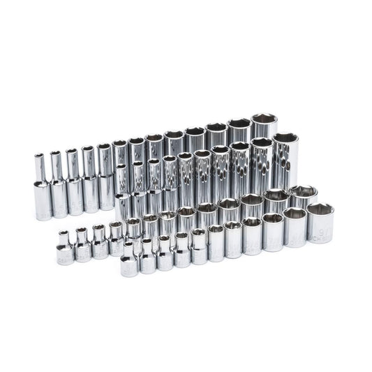 Gearwrench 80314D 47 Piece 1/4" Drive 6 Point Standard and Deep SAE/Metric Socket Set