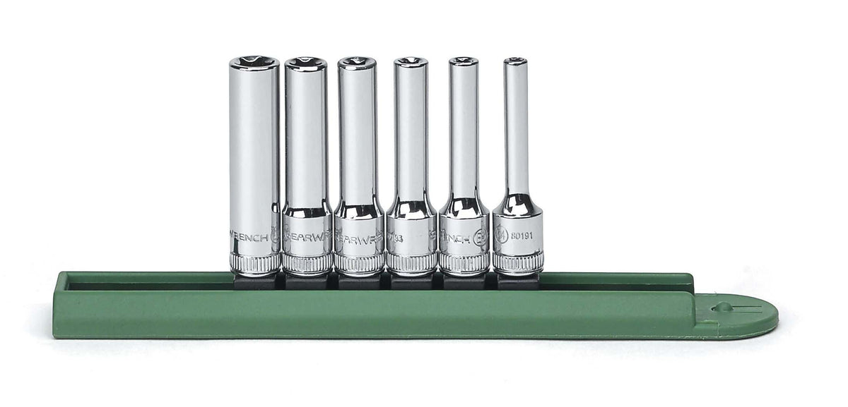 Gearwrench 80322 6 Piece 1/4" Drive Deep External Torx® Socket Set