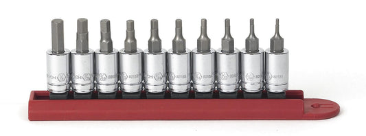 Gearwrench 80323 10 Piece 1/4" Drive Hex Bit SAE Socket Set