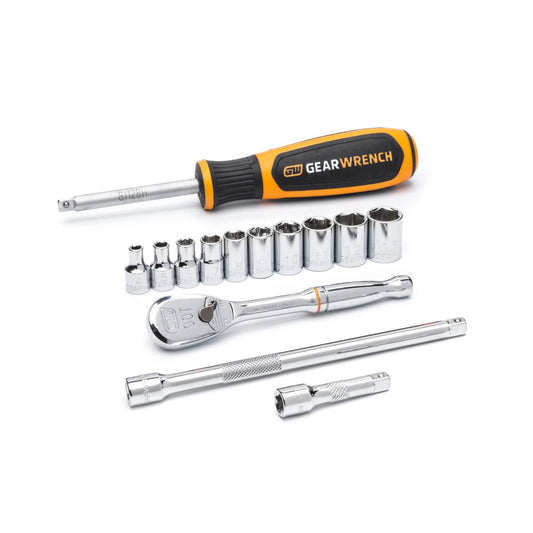 Gearwrench 80326 14 Piece 1/4 Drive 6 Point Metric Mechanics Tool Set
