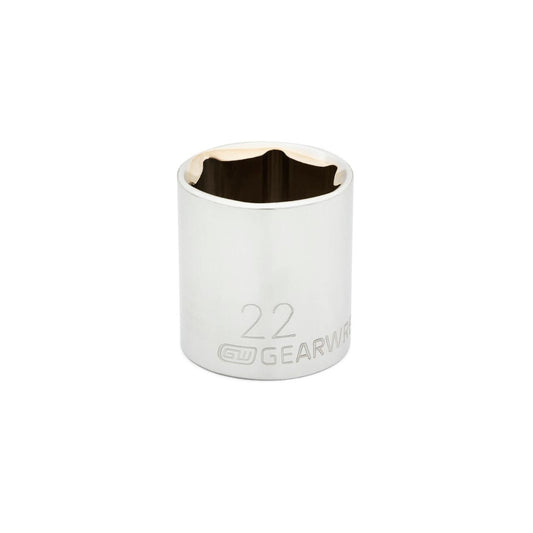 Gearwrench 80332 3/8" Drive 6 Point Standard Metric Socket 22mm