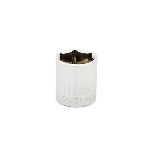 Gearwrench 80357 3/8" Drive 6 Point Standard SAE Socket 11/16"
