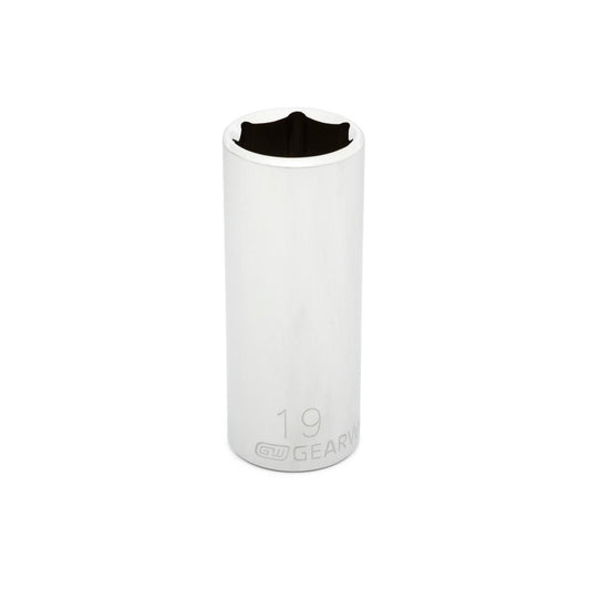 Gearwrench 80401 3/8" Drive 6 Point Deep Metric Socket 19mm