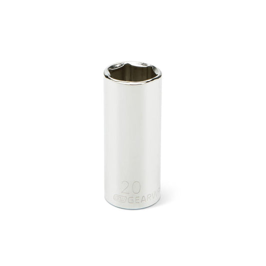 Gearwrench 80406 3/8" Drive 6 Point Deep Metric Socket 20mm