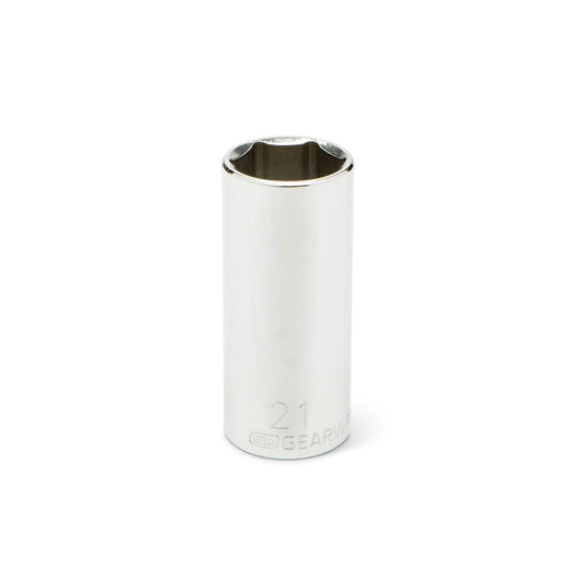 Gearwrench 80407 3/8" Drive 6 Point Deep Metric Socket 21mm
