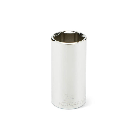 Gearwrench 80409 3/8" Drive 6 Point Deep Metric Socket 24mm