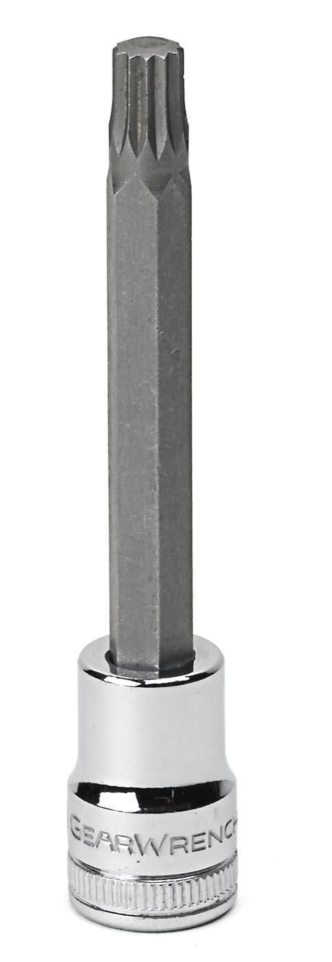 Gearwrench 80449 3/8" Drive Extra Long Triple Square Bit Metric Socket 6mm