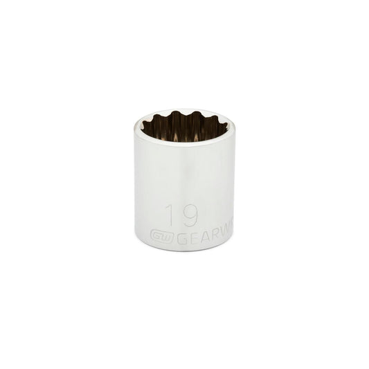 Gearwrench 80495 3/8" Drive 12 Point Standard Metric Socket 19mm