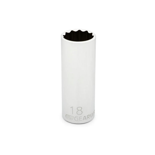 Gearwrench 80532 3/8" Drive 12 Point Deep Metric Socket 18mm