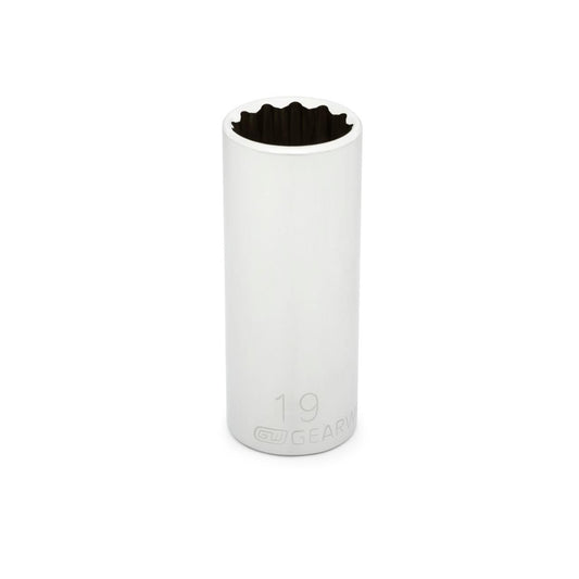 Gearwrench 80533 3/8" Drive 12 Point Deep Metric Socket 19mm