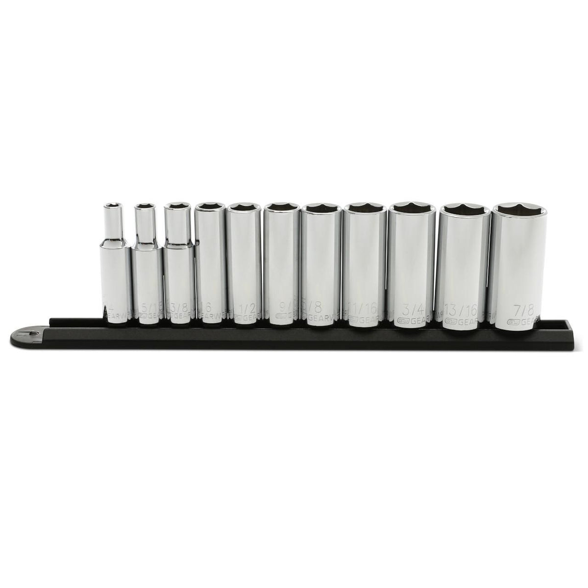 Gearwrench 80555 11 Piece 3/8" Drive 6 Point Deep SAE Socket Set