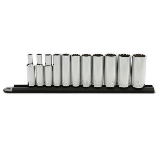 Gearwrench 80563 11 Piece 3/8" Drive 12 Point Deep SAE Socket Set