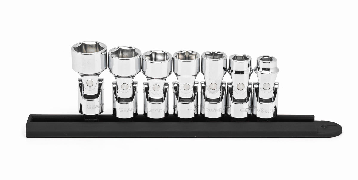 Gearwrench 80564 7 Piece 3/8" Drive 6 Point Flex SAE Socket Set