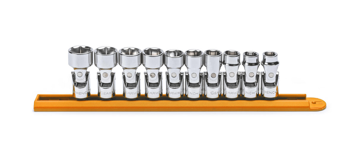 Gearwrench 80565 10 Piece 3/8" Drive 6 Point Flex Metric Socket Set