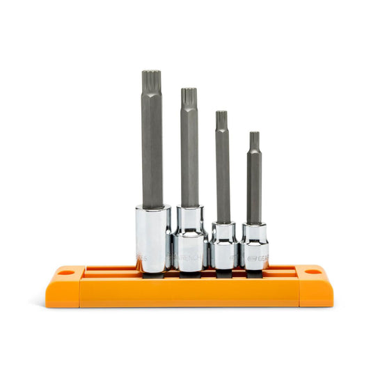 Gearwrench 80572 4 Piece 3/8" & 1/2" Drive Extra Long Triple Square Bit Metric Socket Set
