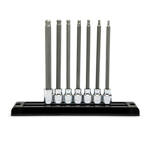 Gearwrench 80574 7 Piece 3/8" Drive Long Ball End Hex Bit SAE Socket Set