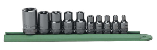 Gearwrench 80582 10 Piece 1/4", 3/8" & 1/2" Drive External Torx® Socket Set