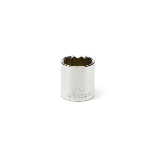Gearwrench 80596 3/8" Drive 12 Point Standard Metric Socket 20mm