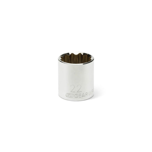Gearwrench 80598 3/8" Drive 12 Point Standard Metric Socket 22mm
