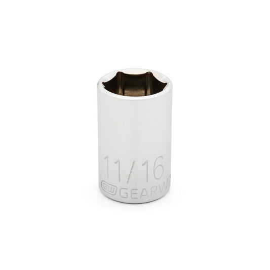 Gearwrench 80606 1/2" Drive 6 Point Standard SAE Socket 11/16"
