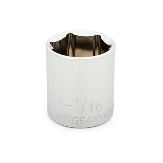 Gearwrench 80612 1/2" Drive 6 Point Standard SAE Socket 1-1/16"