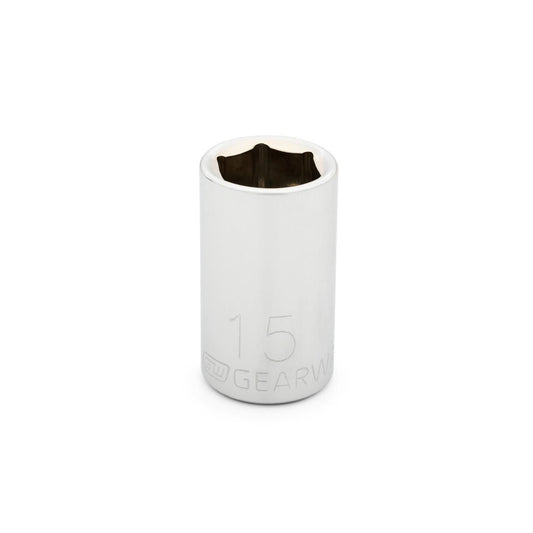 Gearwrench 80627 1/2" Drive 6 Point Standard Metric Socket 15mm