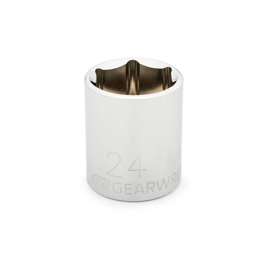 Gearwrench 80636D 1/2" Drive 6 Point Standard Metric Socket 24mm