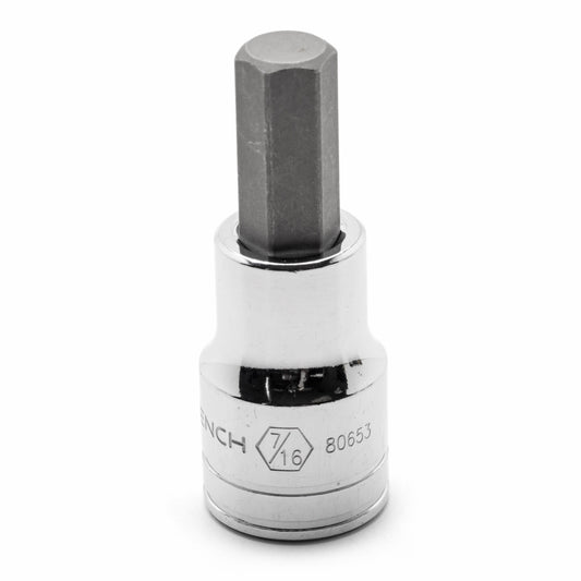 Gearwrench 80653 1/2" Drive Hex Bit SAE Socket 7/16"