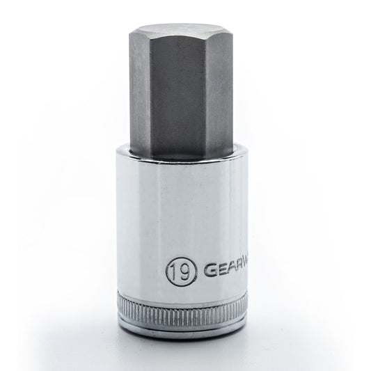 Gearwrench 80664 1/2" Drive Hex Bit Metric Socket 19mm