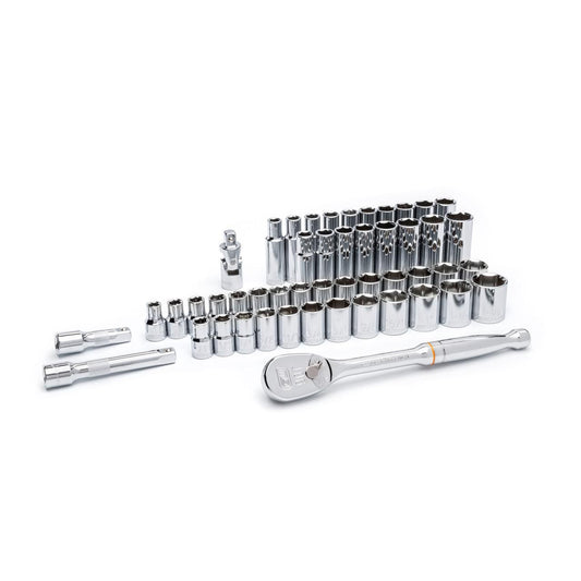 Gearwrench 80700D 49 Piece 1/2" Drive 6 Point Standard and Deep SAE/Metric Mechanics Tool Set