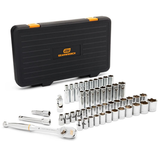 Gearwrench 80700P 49 Piece 1/2" Drive 6 Point 120XP™ Standard and Deep SAE/Metric Mechanics Tool Set