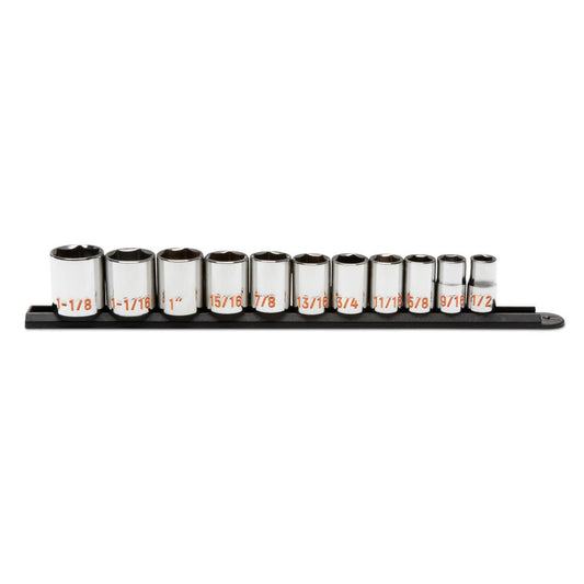 Gearwrench 80703H 11 Piece 1/2" Drive 6 Point SAE Hi-Viz Socket Set
