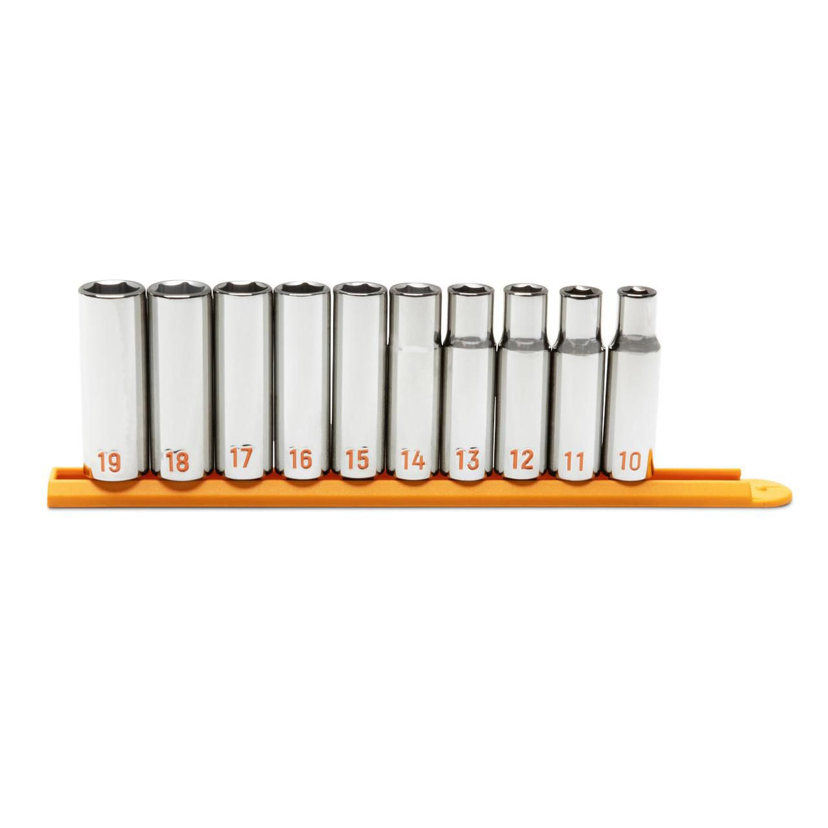 Gearwrench 80704H 10 Piece 1/2" Drive 6 Point Metric Hi-Viz Deep Socket Set