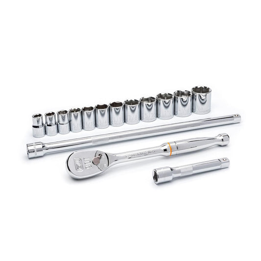 Gearwrench 80706 15 Piece 1/2" Drive 6 Point Standard SAE Mechanics Tool Set