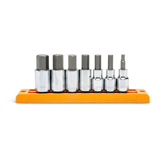 Gearwrench 80720 7 Piece 1/2" Drive Hex Bit Metric Socket Set