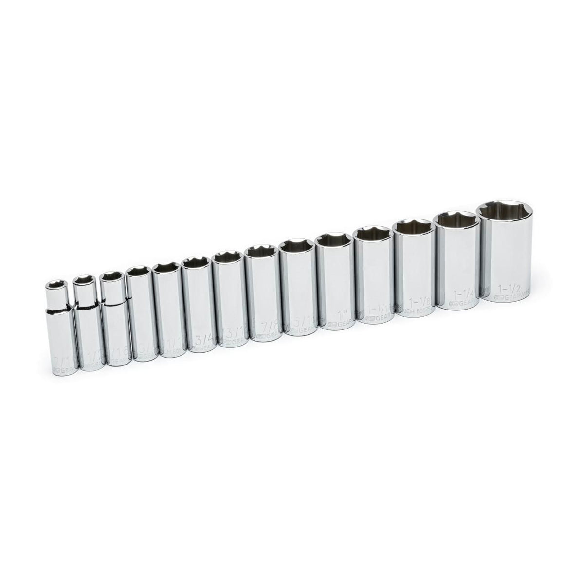 Gearwrench 80733 14 Piece 1/2" Drive 6 Point Deep SAE Socket Set