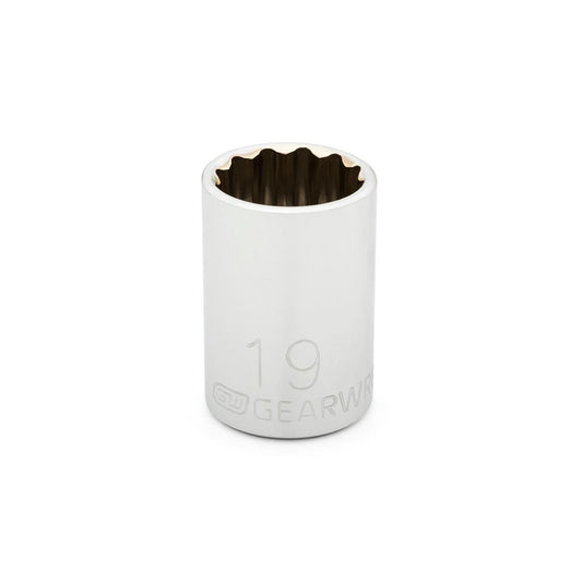 Gearwrench 80754 1/2" Drive 12 Point Standard Metric Socket 19mm