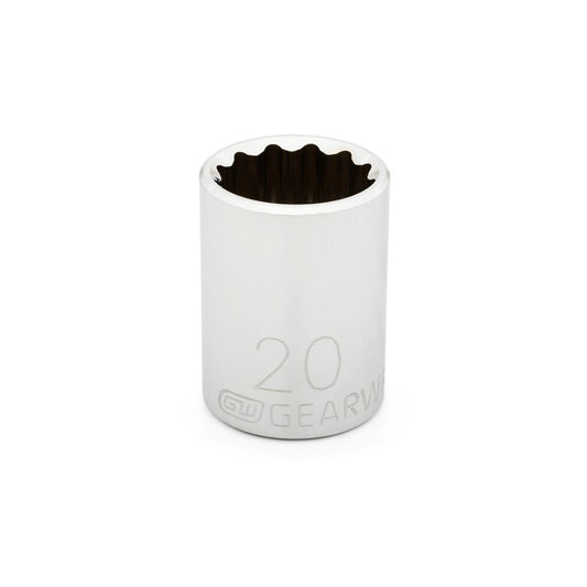 Gearwrench 80755D 1/2" Drive 12 Point Standard Metric Socket 20mm