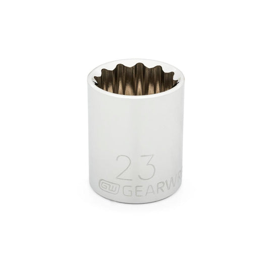 Gearwrench 80758 1/2" Drive 12 Point Standard Metric Socket 23mm