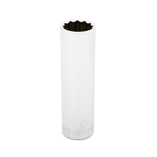 Gearwrench 80787 1/2" Drive 12 Point Deep Metric Socket 16mm