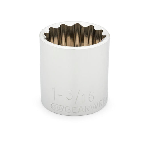 Gearwrench 80793 1/2" Drive 12 Point Standard SAE Socket 1-3/16"