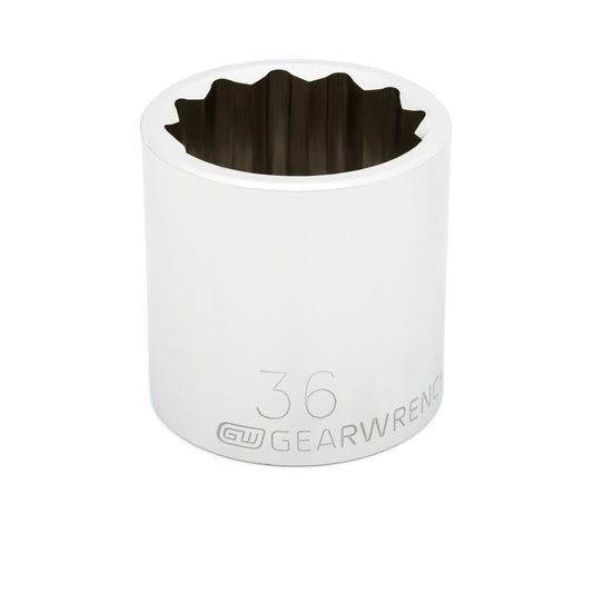 Gearwrench 80815D 1/2" Drive 12 Point Standard Metric Socket 36mm