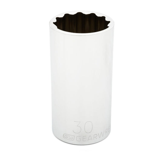 Gearwrench 80826 1/2" Drive 12 Point Deep Metric Socket 30mm