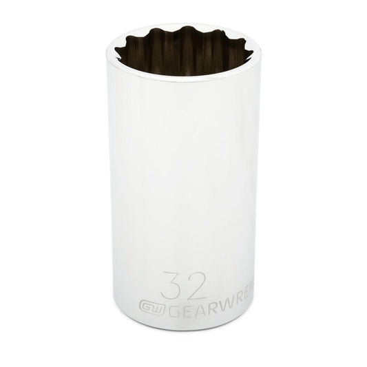 Gearwrench 80827 1/2" Drive 12 Point Deep Metric Socket 32mm