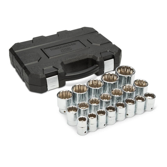 Gearwrench 80845 20 Piece 3/4" Drive 12 Point Metric Standard Length Socket Set