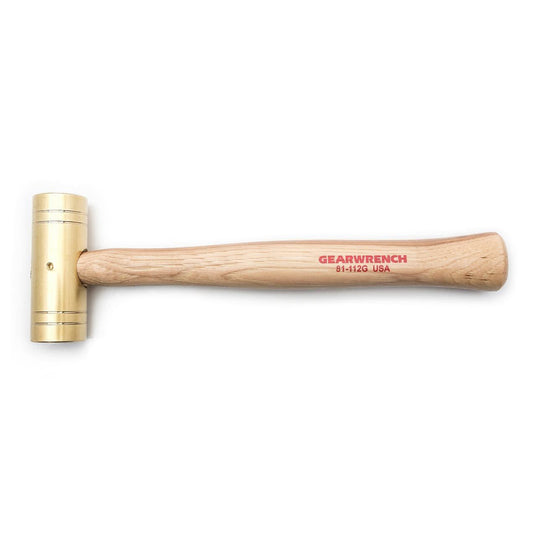 Gearwrench 81-112G 2 lb. Brass Hammer with Hickory Handle